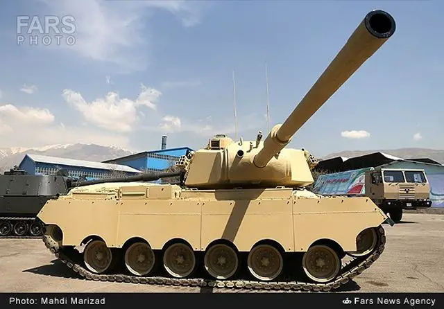 The Iranian Army has unveiled another home-made main battle tank, dubbed as Sabalan, during a ceremony in Tehran, April 20, 2014. The new main battle tank was unveiled by the Brigadier General Ahmad Reza Pourdastan.