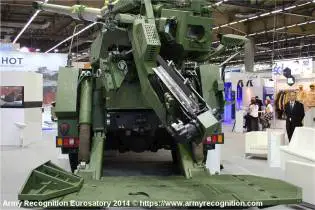 ATMOS 2000 155mm 6x6 truck mounted wheeled self propelled howitzer Elbit Systems Israel rear view 001