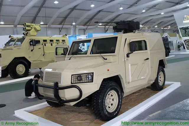 At SOFEX 2016, the Special Forces Operations Exhibition in Amman, the Jordanian Defense Company KADDB (King Abdullah II Design and Development Bureau) unveils a new 4x4 light protected vehicle under the name of "Al-Washaq". 