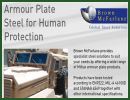 Brown McFarlane International, the specialist steel plate distributor and processor based in the Jebel Ali Free Zone in Dubai, is increasing the range of steel armour plate stocked in its new purpose-built warehouse.