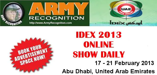 Your advertising in the online daily news IDEX 2013 Army Recognition 