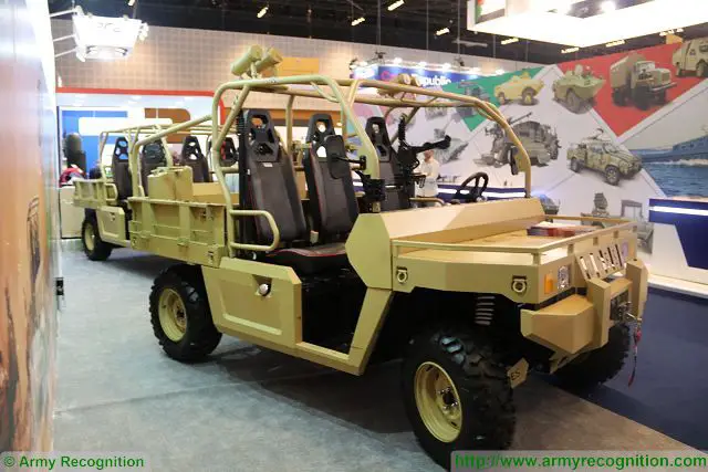 Chinese defense Company Liangzipower presents new types of all-terrain vehicle (ATV) at IDEX 2017, fully designed and developed in China. The vehicle presented at IDEX 2017 was the Lancer LZ800-7 , a 3 seats ATV and the LZ800-8 a 6 seats variant. 
