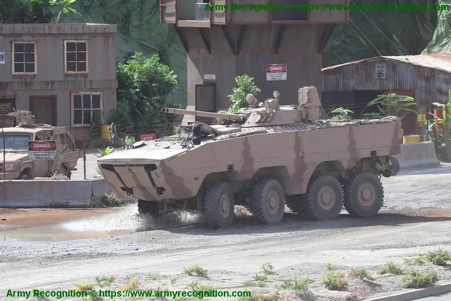 UAE made Rabdan 8x8 armored vehicle armed with laser weapon system IDEX 2021 925 002