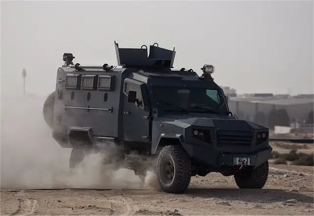 The Panthera T6 is manufactured by Minerva Special Purpose Vehicles in UAE. The vehicle is build based on a civilian Toyota Landcruiser 79-series Pick-up Truck chassis. The vehicle can be used for urban and cross-country patrol, border security and personnel movement situations (APC) for driver and commander, in addition to up to six troops with space for mission equipment.