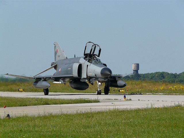 A Turkish F-4 Phantom fighter aircraft was shot down by Syrian armed forces, Sunday, June 24, 2012. Syria insists the Turkish jet was inside its airspace when it was fired on after Syrian military failed to indentify it. 