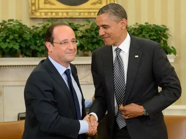 U.S. President Barack Obama on Sunday, August 26, 2013, conversed with his French counterpart Francois Hollande over phone to discuss possible coordinated response to the alleged chemical weapons use by Syrian government forces.