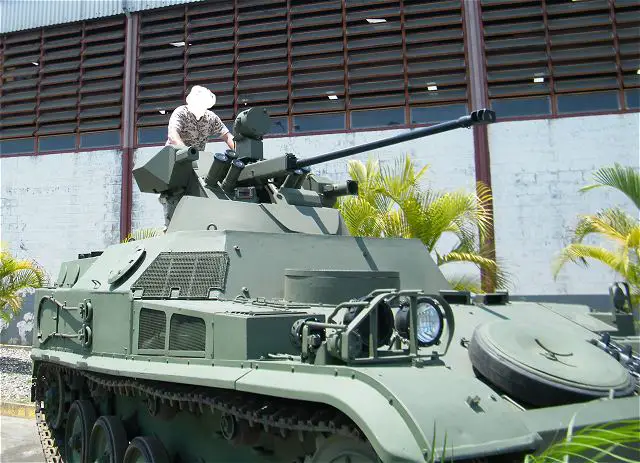 The Venezuela army has modernized the French-made AMX-13 (APC-VTT) tracked armoured vehicle personnel carrier with new Russian-made turret armed with a 2A42 30mm automatic cannon and one 30mm automatic grenade launcher AGS-17.