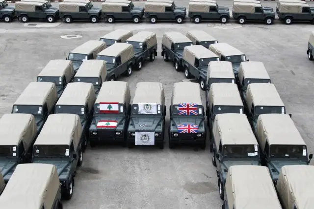 British Land Rover given as aids by UK to Lebanese army in December 2013
