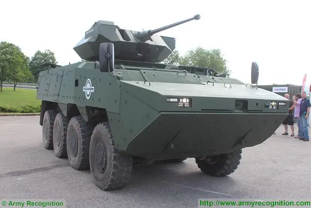 At the TATRA live demonstration, the Czech Company Excalibur Group showed also two combat vehicles, the ASCOD , a tracked armoured infantry fighting vehicle and the Pandur 8x8 armoured vehicle fitted with the Israeli-made turret Rafael Samson MkII 30mm. 
