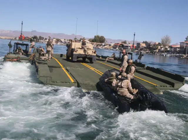 US Marines conduct land and water bridging exercise at Lake Elsinore 640 001