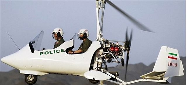 Speaking to Tasnim Iranian news agency on Wednesday, April 6, 2016, Commander of Iran’s Law Enforcement Air Force General Mohammad Vali Beiranvand said the border police employs gyroplanes and drones to monitor and control the borders, particularly in the east. (Source Tasnim News Agency)
