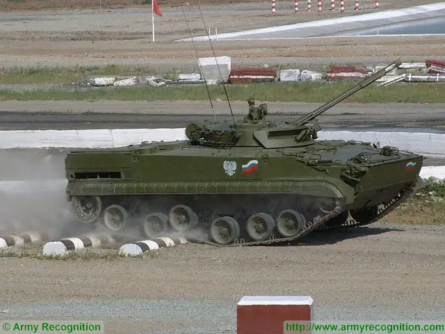 Russian-made BMP-3F amphibious version of BMP-3 IF (Infantry Fighting Vehicle) at Russian Expo Arms exhibition in Nizhny Tagil, Russia. 