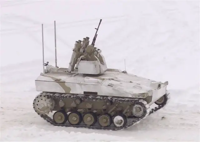 Russian UGVs (Unmanned Ground Vehicles) Soratnik and Nerehta took part in military exercises outside of Moscow, practicing reconnaissance and fire support for Russian army mechanized infantry unit. The drones took part for the first time in operational drills with the Central Command of the Russian Ground Forces.