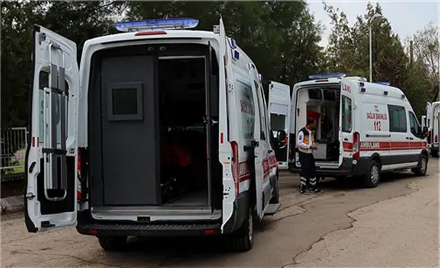 Turkish health ministry uses armoured ambulances wich can be used under firing of small arms 640 001