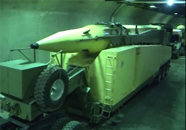 Iran unveiled a new underground ballistic missile depot on Tuesday, January 5, 2016, with Iranian television showing Ghadr-1 medium-range ballistic missile mounted on trailer towed by military truck. The Ghadr-1 (also named Ghadr-101/110) is a medium-range ballistic missile currently being designed and developed by Iran.