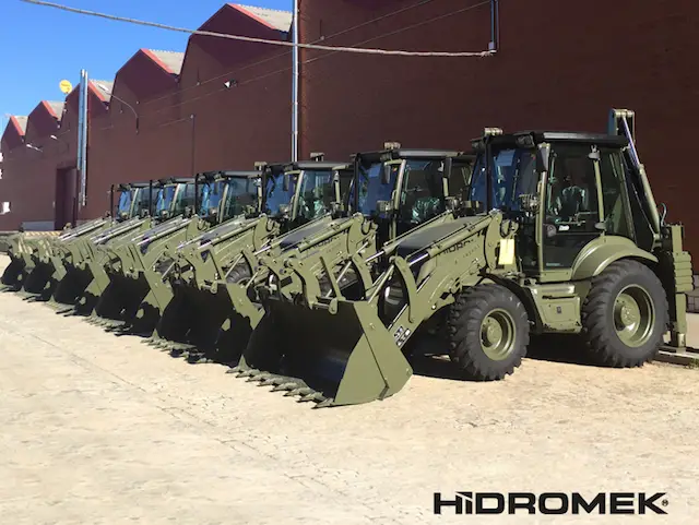 Spanish Army received new HMK 102B backhoe loaders