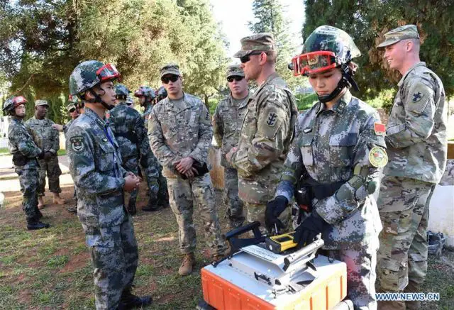 China and United States started a joint humanitarian aid and disaster relief drill on Wednesday, November 16, 2016, in southwest China's Kunming City.More than 100 Chinese soldiers and 89 U.S. forces joined the drill.