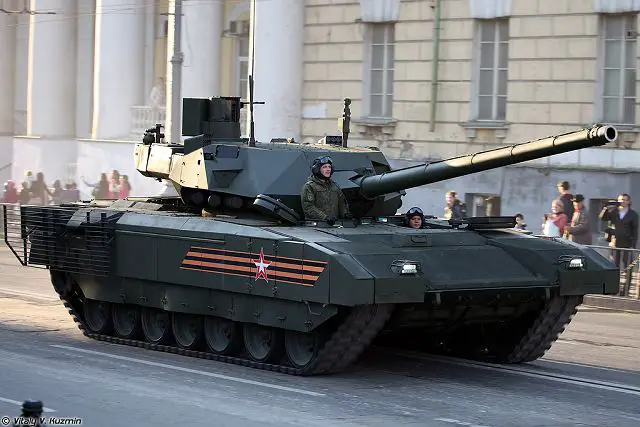 The latest Russian T-14 army tank on Armata platform will be equipped with an advanced complex of target detection and acquisition with video imaging, Director of the specialized design bureau of the Popov Gorkosvky Communications Equipment enterprise which produces the device Igor Ryabov.