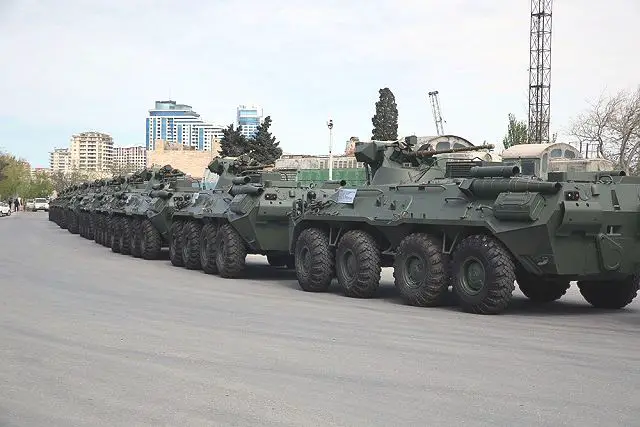 Russia has deliver a new batch of BTR-82A 8x8 armoured vehice personnel carrier to Azerbaijan. According pictures and video released on Internet by the newspaper website Azer Tag, showing BTR-82A armoured that are disembarked from a transport ship near the city of Baku. 