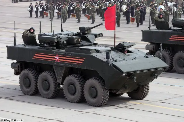 The K17 Boomerang or Bumerang is a new development of 8x8 armoured vehicle personnel carrier launched by the Russian defense industry to replace the old BTR family used by the Russian armed forces. During the International exhibition of arms and military equipment RAE 2013 in Nizhny Tagil, the project of the vehicle was showed only for the Prime Minister of Russia.