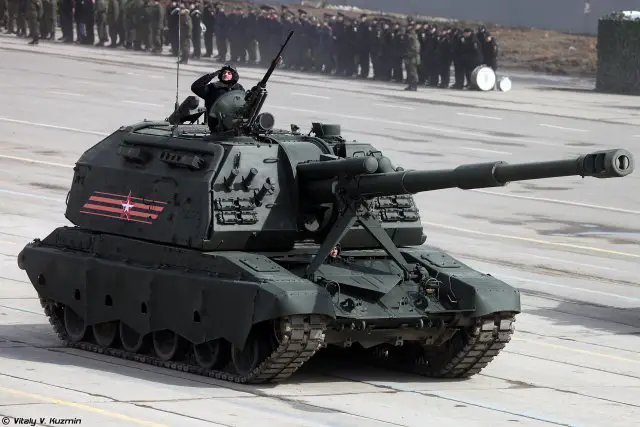 The 2S19 MSTA-S is the standard self-proprelled howtizer of the russian army, first production vehicle were completed in 1989 to replace the 52 mm 2S5 self-propelled artillery systems. The Main armament of 2S19 comprises a long-barreled 152 mm gun, the 2A64, fitted with a fume extractor and a muzzle brake.
