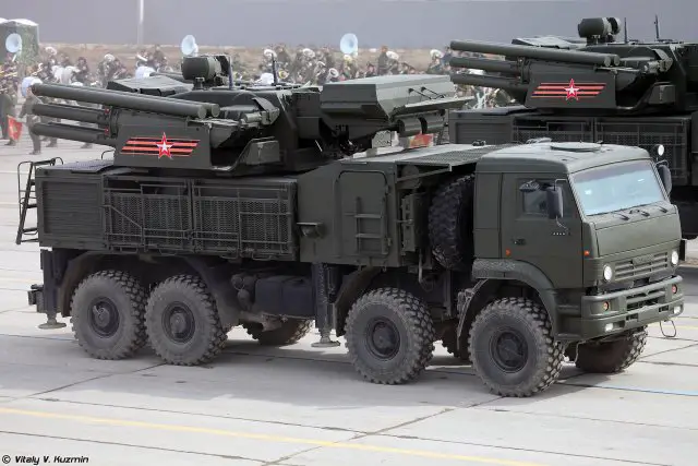 The Pantsyr-S1 (SA-22 Greyhound NATO code name) is an air defense missile / gun system designed and manufacturec by the Russian Defense Companies KBP Instrument Design Bureau and Ulyanovsk Mechanical Plant.