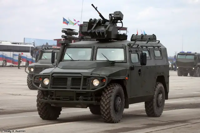 The Tigr-M or GAZ-233114 (Here presented with the Arbalet-DM Remote Controled Weapons Station ) is an improved version of the standard 4x4 light tactical vehicle Tigr GAZ-2330. The vehicle is produced by the Russian Defense Company Arzamas Machinery-Plant, a Military Industrial Company subsidiary, keep on being refined continuously.