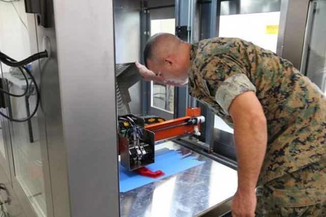 Marine Corp Systems Command and the 2nd Maintenance Battalion at Camp Lejeune are overseeing the field evaluation of a prototype X-FAB, or expeditionary fabrication, for future development. The X-FAB is a collapsible 20x20-feet shelter that houses four 3D printers, design software computer systems and a scanner. It would allow for the rapid fabrication of parts at the battalion level using additive manufacturing.