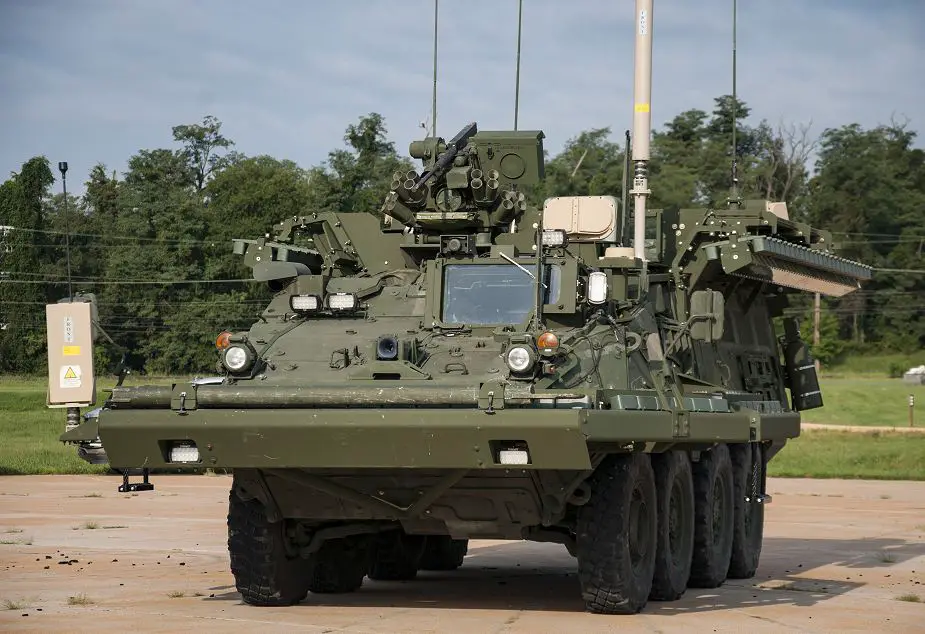 US Army to improve combat vehicles with APS Active Protection System Stryker 8x8 APC with Iron Curtain 925 001