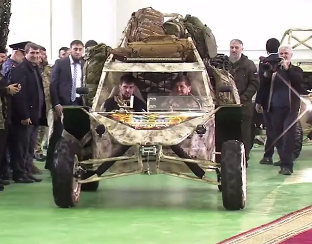 On March 4, the serial production of the Chaborz special buggy was officially launched at the Chechenavto automotive plant in Argun (Chechnya). The light multi-purpose all-terrain vehicle can transport a crew of three servicemen and up to 250 kg of payload in desert, mountain, and steppe terrains. The buggy has been developed by Russia`s engineers; it has passed all trials in the harshest conditions. It can be used as an assault, reconnaissance, medevac, or command vehicle.