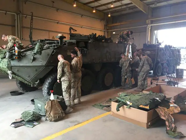 The U.S. Army´s 2nd Cavalry Regiment, stationed in Vilsek, Germany, is now evaluating Saab’s Barracuda Mobile Camouflage System (MCS) on their Stryker fighting vehicles. This is the first field evaluation of the MCS conducted by the U.S. Army.