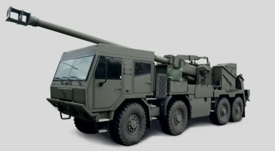 Excalibur Army unveils 155 mm TMG EVA 8x8 self propelled howitzer