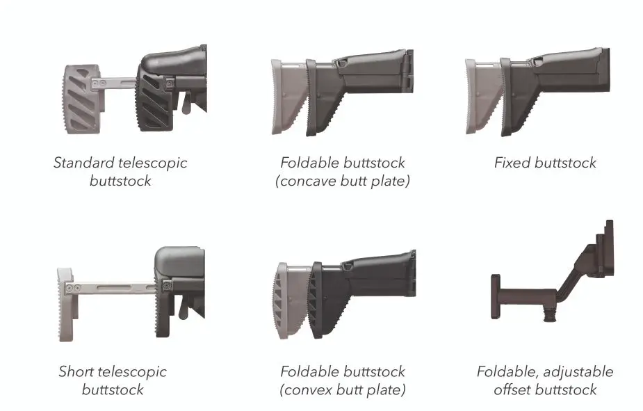 Full range of new buttstock for FN Herstal SCAR SC subcompact carbine 925 002
