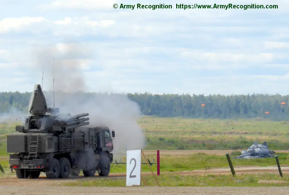 Crimea Pantsyr S air defense missile and gun system on combat duty in Kerch