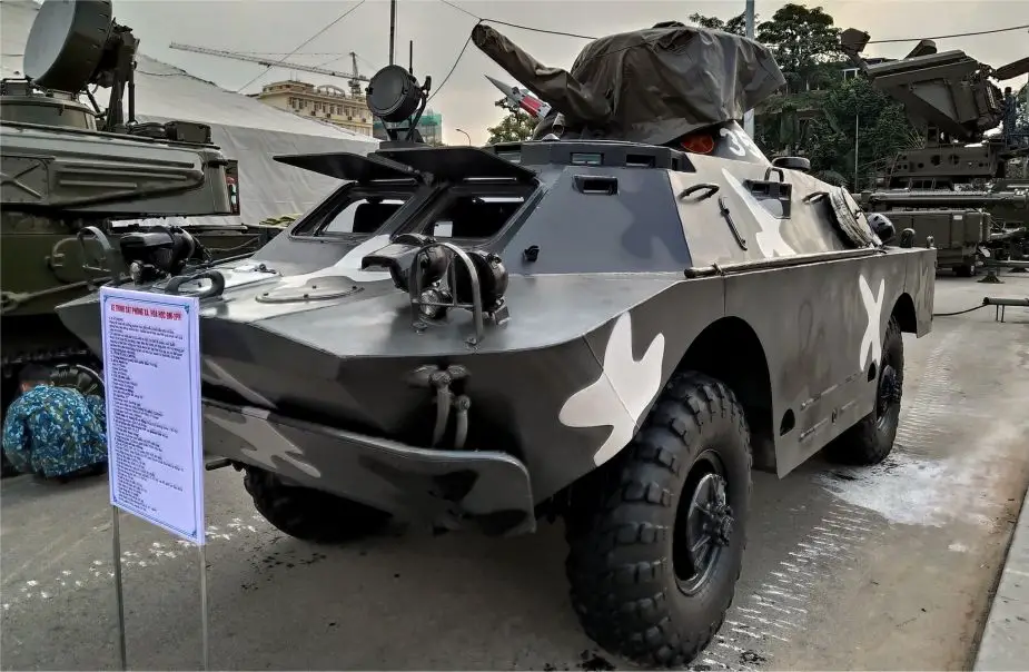 BRDM 2 4x4 reconnaissance armored vehicle Vietnam Army Viet Bac Exhibition Fair 2019 925 001