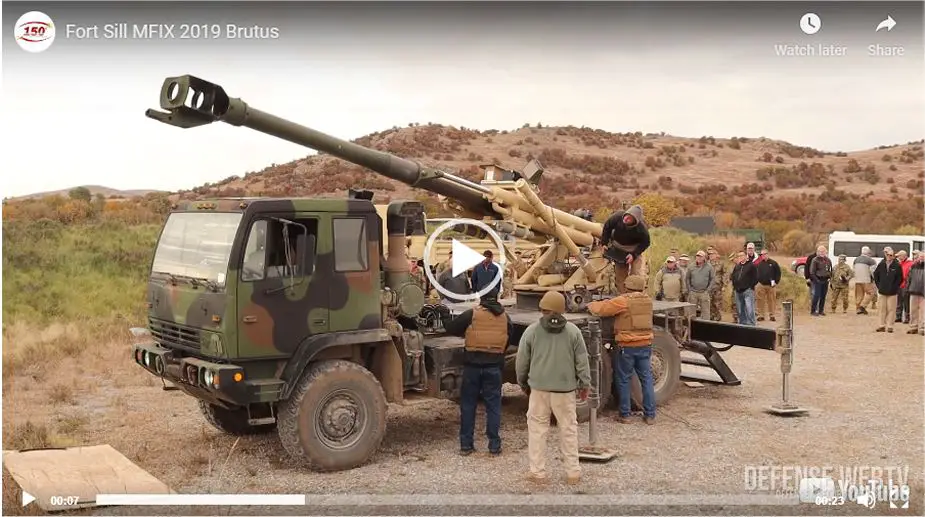 New American Brutus 155mm 6x6 self propelled howitzer showed at Northern Strike 2019 video image 925 001