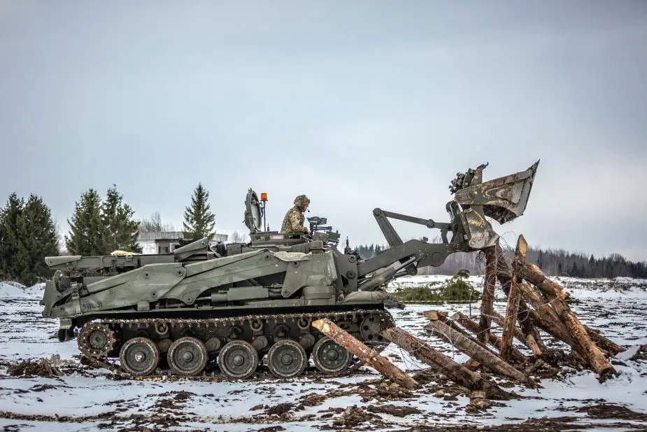 Latvian Combat Engineer Battalion puts capabilities of Estonian allied equipment to test