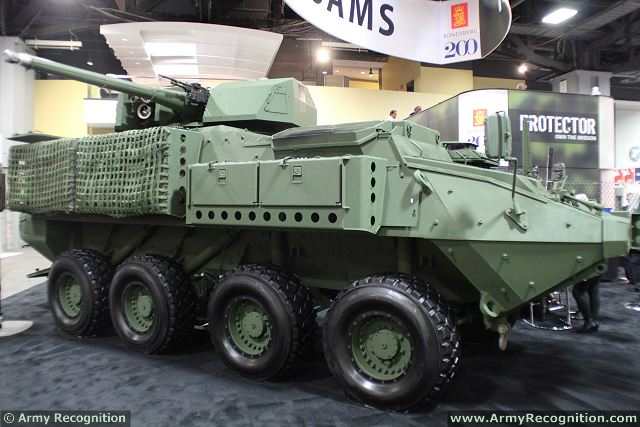 While the demonstration featured the XM813 on a Bradley, the potential exists for the system to be mounted on other combat vehicles. On the booth of Konsberg at AUSA 2014, the Protector medium caliber RWS was also mounted on a Stryker 8x8 armoured vehicle.
