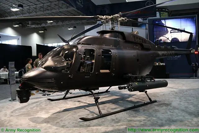 The American-based Company NorthStar Aviation (NSA) presents its low cost solution of multirole light attack helicopter 407MRH at AUSA 2016, the Association of United States Army Exhibition and Conference. The new helicopter was unveiled during the International Defence Exhibition & Conference (IDEX) 2015 held in Abu Dhabi, UAE.