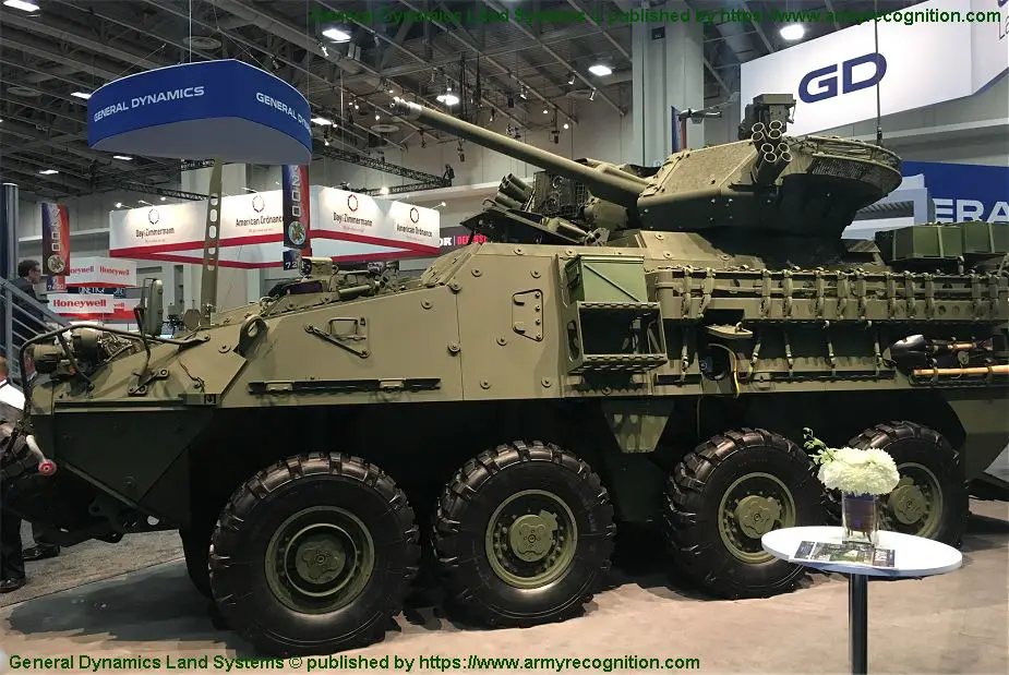 Stryker A1 30mm new upgraded version in Stryker 8x8 armored family AUSA 2018 United States Army defense exhibition 925 001