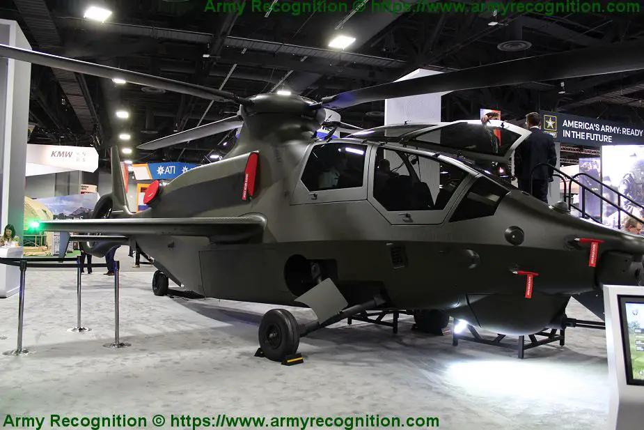 Bell unveils full size mockup of Invictus 360 future reconnaissance attack helicopter AUSA 201 925 001