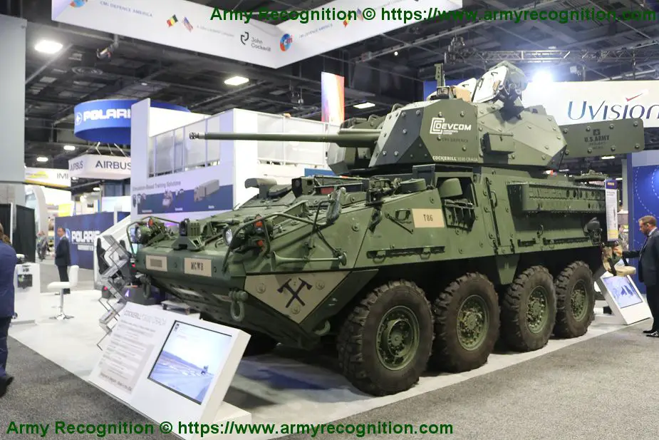 CMI Defence ARDEC Cockerill 3030 CRADA 30mm turret for Stryker armored upgrade AUSA 2019 925 001