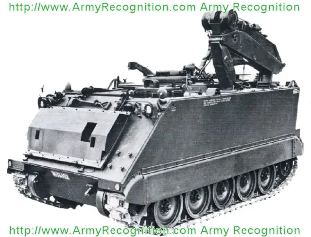 M113 ARV tracked armoured recovery vehicle US army United States pictures technical data sheet description identification fiche technique photos images 