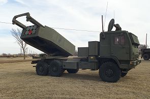 M142 HIMARS high mobility multiple artillery rocket launcher system data sheet description information specifications intelligence identification pictures photos images US Army United States American defense military Lockeed Martin FMTV 6x6 truck
