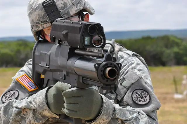A Soldier of U.S. Army fires the XM25, an airburst weapon system which will soon undergo a second Forward Operational Assessment.