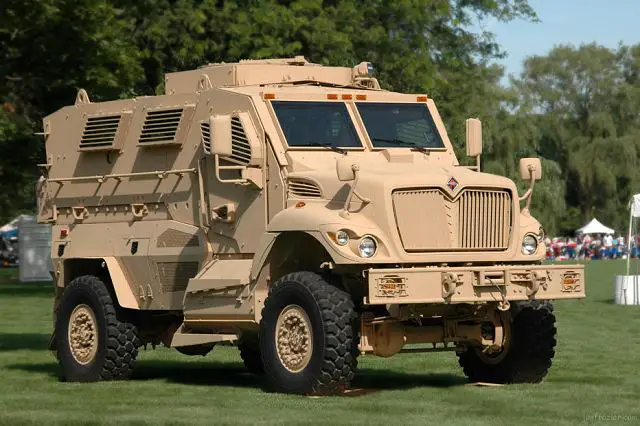 International MaxxPro Navistar MRAP mine protected vehicle data sheet specifications information description intelligence identification pictures photos images US Army United States American defense military Force Protection