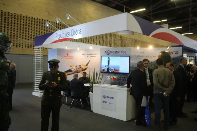 L39NG aircraft is currently showcased at OMNIPOLs stand during Expodefensa in Bogota 640 001