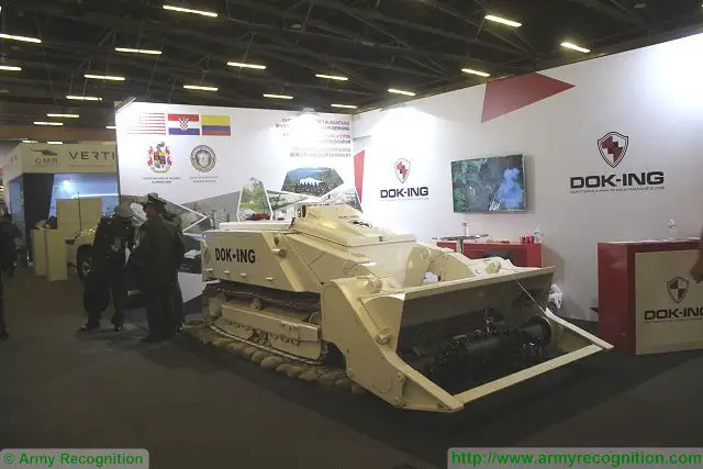 At Expodefensa 2015, DOK-ING showcases one of its more popular product the MV-4. The MV-4 is a Mine Clearance System designed and manufactured by DOK-ING a 100% privately owned Croatian company. During first period DOK-ING was actively engaged in demining activities and has gathered vast experience in different types of landmine clearance, on all types of terrain in the Republic of Croatia, as well as in the surrounding countries. 