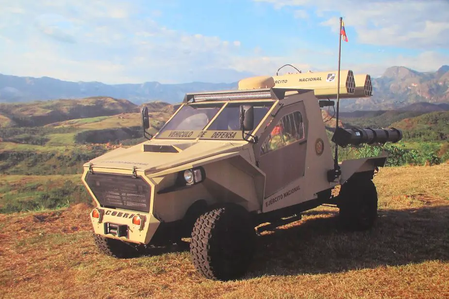 Colombian made Cobra 4x4 light tactical vehicle at ExpoDefensa 2017 defense exhibition Bogota Colombia 925 002