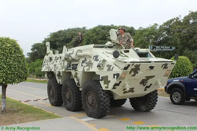 At SIDEF 2015, the International Defense Technology Exhibition and Prevention of Natural Disasters, General Dynamics Land Systems presents the latest generation of LAV-II amphibious ( Light Armoured Vehicle) which was recently purchased by the Naval Infantry of the Peruvian Navy. 